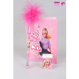 Barbie YENİ SEZON LİSANSLI BARBIE NOT DEFTERİ ,TÜYLÜ GEÇMELİ KURŞUN KALEM VE SİLGİ SETİ
