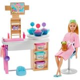 Barbie Yüz Bakımı Oyun Seti Kız Çocuklar İçin Spa Temalı Eğlenceli Set 4-6 Yaş