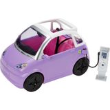 Barbie'nin Mor Elektrikli Arabası İki Bebek Kapasiteli Eğlenceli Oyun Aracı 3+ Yaş