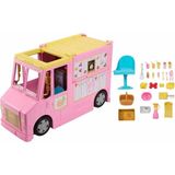 Barbie'nin Pembe Limonata Aracı Eğlenceli Aksesuarlarla 1’li Oyun Seti HPL71
