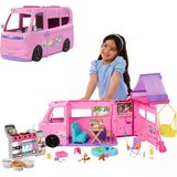 Barbie'nin Rüya Karavanı Oyun Seti, Tavan Çadırı, Salıncağı, Balık Tutulan Göleti, Renk Değişimi Öze