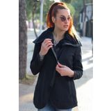 Barbora Günlük Kışlık Kaşmir Yaka Kadın Kaban bttr821siyah