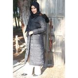Barbora Günlük Kışlık Tam Boy Şişme Kadın Tesettür Mont BT180SIYAHTESETTÜR2 - XL