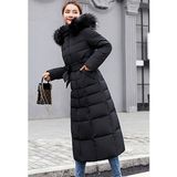 Barbora Günlük Kullanıma Uygun Uzun Kapüşonlu Kadın Şişme Mont - Siyah - XL