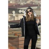 Barbora Günlük Şık Kapüşonlu Kışlık Kadın Şişme Mont Siyah S