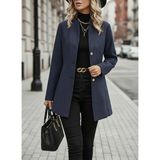 Barbora Kadın Kaşe Lacivert Kaban - XS