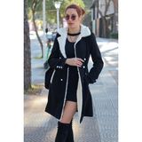Barbora Kaşe Kaşmir Kadın Kaban - Siyah
