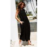 Barbora Keten Yazlik Gunluk Sirt Dekolteli Salas Kadin Tulum Ln212siyah3
