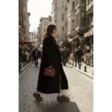 Barbora Kışlık Detaylı Kadın Kaşmir Kaban - S - Siyah