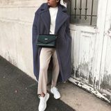 Barbora Kışlık Düğmeli Peluş Kadın Ceket Füme - S