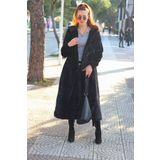 Barbora Kışlık Kürk Kadın Ceket Tam Boy tr296siyah
