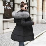 Barbora Kışlık Kürk Yaka Kadın Şişme Mont - Siyah
