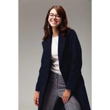 Barbora Şık Kaşe Kaşmir Kadın Kaban - Lacivert
