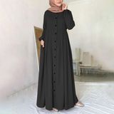 Barbora Tam Boy Tesettür Elbise - XS - Siyah