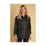 Barbour Beadnell Kadın Yağlı Ceket SG91 Sage Uzun Kol Düz Desenli Klasik Model - Yeşil - 44