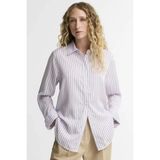 Barbour Evangeline Gömlek PU19 Frosted Heather Stripe - XS - Lila - Beyaz