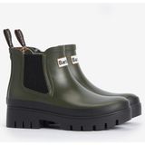 Barbour Halton Chelsea Yağmur Botu OL12 Kauçuk Malzeme ile Platform Topuklu - Yeşil