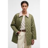 Barbour Icons Modern Liddesdale Kapitone Ceket GN14 Bleached Olive/ancient/gardenia - 40 - Haki