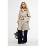 Barbour Maia Showerproof Trençkot ST51 Mist / Dress Navy Tartan - Bej - 40