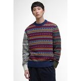 Barbour Patchwork Fair Isle Crew Neck Kazak NY31 Navy Mix - 42