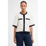 Barbour Sloane Knitted Hırka WH71 Cloud/navy - Beyaz - Lacivert