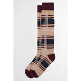 Barbour Wellington Tartan Diz Üstü Çorap PI18 Gardenia Tartan - M - 105-Renkli
