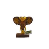 BARC AHŞAP DEKORATİF FİL KAFASI DESENLİ 22 CM BİBLO DEKOR OBJE