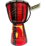 BARC Ahşap Djembe Otantik Çalgı, 30 cm, Mahoni Ağacı, Keçi Derisi, Darbuka Davul