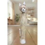 Barc Shop Ahşap Dekoratif Kedi Büyük 10OCM A. Kahve Otantik El Yapımı Biblo