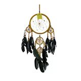 Barc Shop Rüya Kapanı 16 Cm Dream Catcher A.kahve Duvar Dekorasyon Düş Kapanı Gerçek Kuş Tüyleri