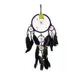 Barc Shop Rüya Kapanı 16 Cm Dream Catcher Eflatun Duvar Dekorasyon Düş Kapanı Gerçek Kuş Tüyleri