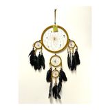 Barc Shop Rüya Kapanı 22 Cm Dream Catcher A.Kahve Duvar Dekorasyon Düş Kapanı Gerçek Kuş Tüyleri