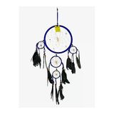 Barc Shop Rüya Kapanı 22 Cm Dream Catcher Lacivert Duvar Dekorasyon Düş Kapanı Gerçek Kuş Tüyleri