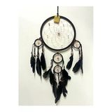Barc Shop Rüya Kapanı 27 Cm Dream Catcher K.kahve Duvar Dekorasyon Düş Kapanı Gerçek Kuş Tüyleri