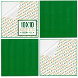 Barcaloo Peel and Stick Kendinden Yapışkanlı Taban Plakaları Mat, Taban Plakaları Çoklu Paket ile Uyumlu, Masa Üstü Oynamak için Paneller - 25,7 cm x 25,8 cm Yapışkanlı Yapı Tuğla Oyun Duvar Paneli, 4