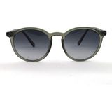 Barcelona B-5019-C03 Unisex Güneş Gözlüğü Şeffaf Yeşil Kemik Çerçeve Füme Cam - Yeşil Şeffaf