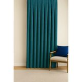 Barcelona Kadife Dokulu Fon Perde Petrol (Pilesiz) - 80 x 250 cm - Petrol Mavisi