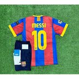 Barcelona Lionel Messi 2011/12 Sezonu Çocuk Forması Şort Çorap 4'lü Set - 8 - 9 Yaş - Çok Renkli