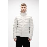 Barcelona Marshmallow Puffer Kapüşonlu Erkek Mont - Beyaz - 2XL