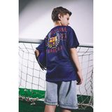 Barcelona New Regular Fıt V Yaka Tül Kısa Kollu Tişört Erkek Çocuk