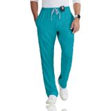 BARCO Grey's Anatomy Scrubs - Erkekler için Evan Scrub Pantolon, Fermuarlı Elastik Bel, Düz Bacak Erkek Ovma Pantolonu, Cam göbeği, M