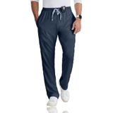 BARCO Grey's Anatomy Scrubs - Erkekler için Evan Scrub Pantolon, Fermuarlı Elastik Bel, Düz Bacak Erkek Ovma Pantolonu, Çelik, XS Uzun