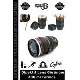 #Bardak Objektif Lens Görünüm Çelik Kahve Çay Hediye Sevgili Paslanmaz Çelik Termos Mug Bardak 300Ml