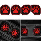 Bardak Tutucu Ekler Bardak Altlığı İç Aksesuarları Bardak Mat Pedi, 2018-2024 Wrangler JL/JLU ve 2020-2024 Gladyatör JT ile Uyumlu (Kırmızı, Köpek Pençesi Stili)