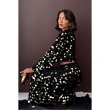 Bare & Bold Pullu Kadife Etek Siyah Gold