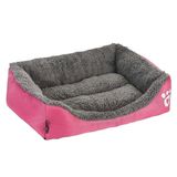 Barelove Kare Büyük Köpek Yatağı Yıkanabilir Pedler Oda Su Geçirmez Alt (Canlı Pembe)