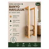 BARENDA 1 Adet Banyo mutfak Havluluk DOĞAL ÇAM AĞACI çeyizlik dekorasyon ev