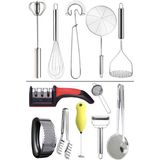 Barenda 12 Parça Üst Kalite Lüks Çeyiz Seti I Rende Çırpıcı Mixer Sarımsak Ezici I Çeyiz Paket - Gümüş