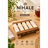 BARENDA Nihale 18x18 Dekoratif KALIN Doğal Çam Ağacı Çay Demlik Tencere Altlığı