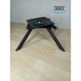 Barermo 22 cm Döner Koltuk Ayağı, Koltuk Ayağı, Döner Ayak, Berjer Ayağı, Döner Berjer, Döner Koltuk, - Siyah